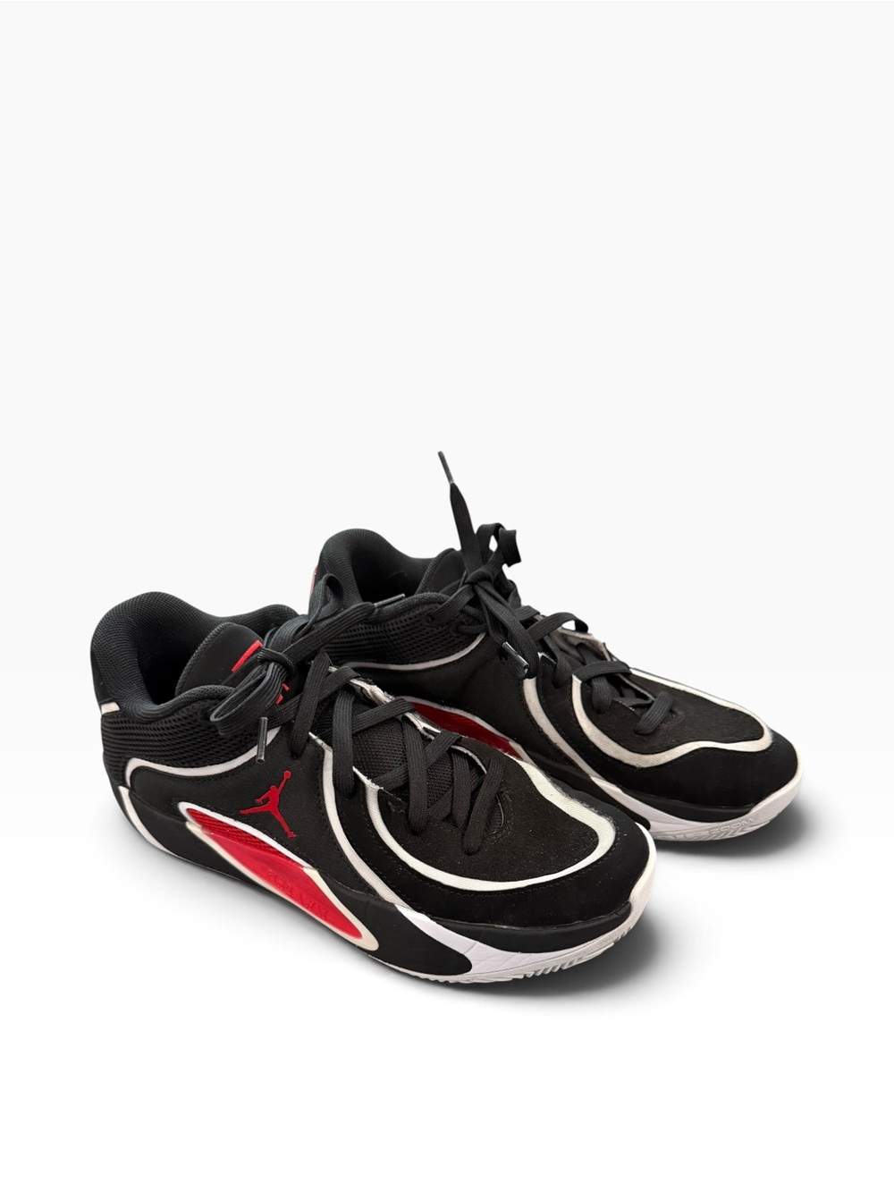 Jordan Tatum 4 Bloodline Kids Black and Red Low-Top Sneakers 8.5